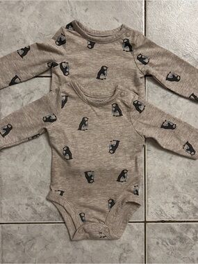 Carter's Long Sleeve Baby Bodysuit Bundle Sz Nb